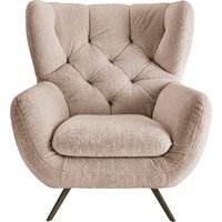 3C Candy Sessel "Beatrice Ohrensessel mit Knopfheftung im Rücken", bequemer Retro Solitärsessel auch in Cord und Fellimitat von 3c Candy