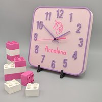 Mädchen Wanduhr Einhorn Personalisierbar Kinderzimmeruhr Uhr 3D Druck Mädchen Wanduhr Einhorn Personalisierbar Kinderzimmeruhr Uhr 3D Druck von 3dDruckSchuppen