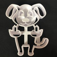 Hund Mit Mittelfinger Ausstecher/Humor Für Erwachsene/Keksausstecher/Ausstecher/Backen/Fondant/Geschenk Sie/Kekse/Reif/Lustiger Keksausstecher von 3dGeekWares
