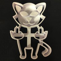 Katze Mit Mittelfinger Ausstecher Dlx/Humor Für Erwachsene/Ausstecher/Ausstecher/Backen/Fondant/Geschenk Sie/Kekse/Reif/Lustiger von 3dGeekWares