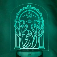 Led Schild/Kollegie/Moria/Türen Von Durin/Custom Lampe/Nachtlicht/Tengwar/Elbisch/Elfe/Fernbedienung/16 Farben/Farbwechsel/Kinderzimmerlicht von 3dGeekWares