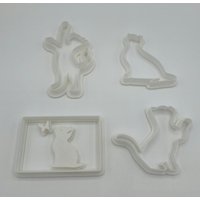 3D Gedruckter Keks Ausstecher Katze Set Kinder Weihnachten von 3dPrintsbyMS