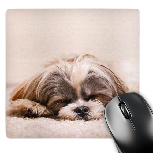 3D Rose "Shih Tzu. Sleeping. Best Friend." Matte Finish Mouse Pad - 8 x 8" - mp_220715_1 von 3dRose