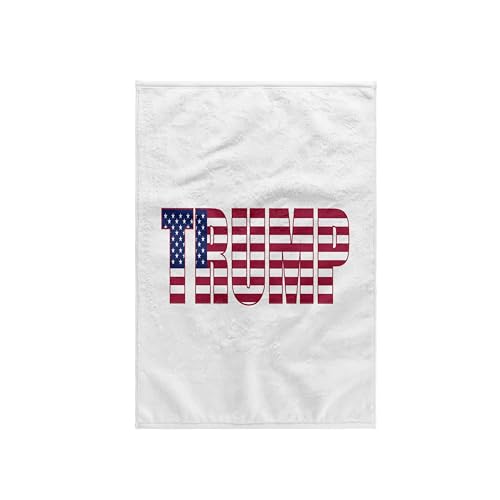 3dRose USA American Patriotic Typography-Donald Trump-White Handtuch, Weiß, 15 x 22 von 3dRose
