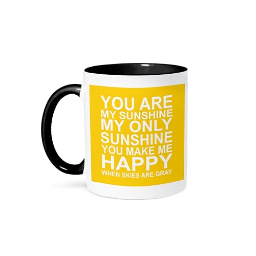 3dRose You Are My Sunshine Tasse, zweifarbig, 325 ml, Schwarz 3dRose You Are My Sunshine Tasse, zweifarbig, 325 ml, Schwarz von 3dRose