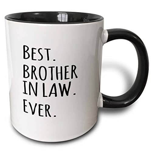 3dRose mug_151481_4 Best Brother in Law Ever Becher, keramik, schwarz von 3dRose