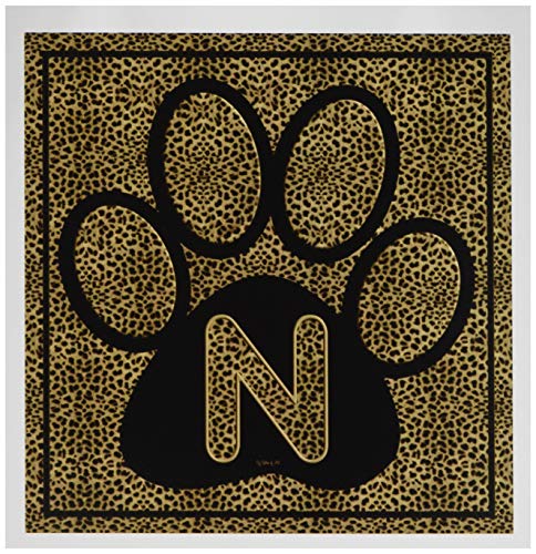 3drose Buchstabe N Standard Cheetah Print Cat Paw – Grußkarten, 6 by Foto, Set 12 (GC 25947 _ 2) von 3dRose