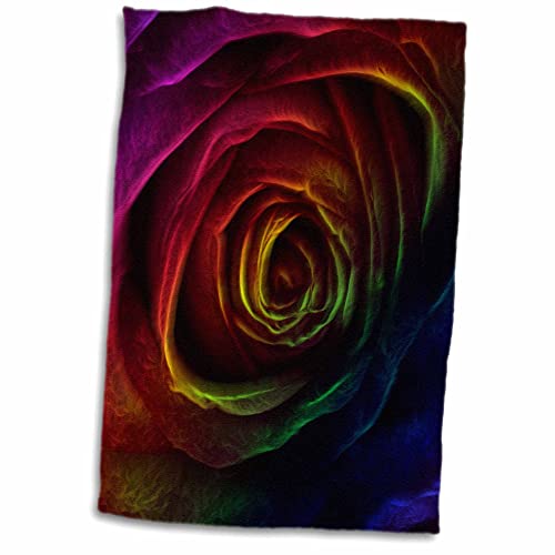 Handtuch/Sporthandtuch, 3D-Rose, abstrakt, Blätter, Natur, Vektor-Muster, 15 x 22 cm von 3dRose