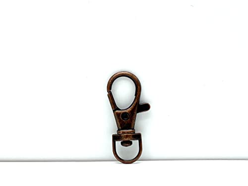 3dancraftit Trigger Swivel Karabinerhaken Karabinerhaken Drehgelenk Lanyards Clips Haken Zinklegierung 3/8 Zoll / 9 mm (Augengröße) 15 Stück Rotbronze T253 von 3dancraftit