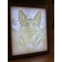 Personalisiertes 3D-Lithophane Mit Eigenem Foto - Beleuchtetes Reliefbild | Individuelles Geschenk Nachtlicht Fotogravur von 3ddruckkunstShop