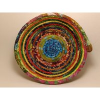 Seil Stoffschüssel - Coiled Rope Korb Wäscheleine Rag Faser von 3dogsdesignstudio