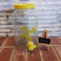 Vintage Glas Getränkespender, Gelb Kitchen Decor von 3friendsthrifting
