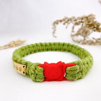 Breakaway Katzenhalsband Und Custom Tag, Boho Katzenhalsband, Benutzerdefiniertes Einzigartiges Seil Geschenk Für Katzenbesitzer von 3knottedcats