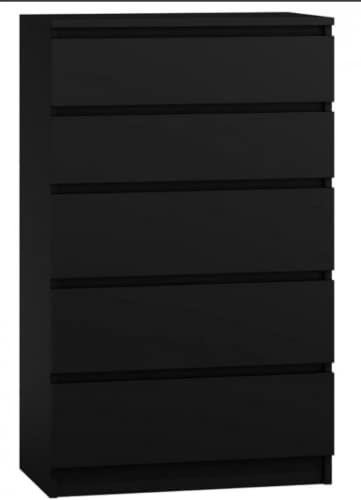 3xEliving Kommode Sideboard DEMII mit 5 Schubladen in 4 Farbvarianten (Schwarz) von 3xEliving
