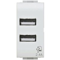 4 Box - 4Box Doppel-USB-Steckdose 2,4A für Bticino Livinglight weiß 4B.N.USB.24 von 4 BOX