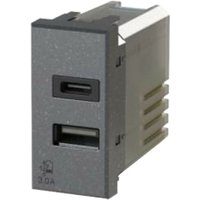 4 Box - 4Box USB-Steckdose 3.0A für Bticino Axolute Serie anthrazit 4B.HS.USB.30 von 4 BOX