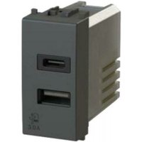 4 Box - 4box usb steckdose mit stecker typ c und typ a 3.0a fÜr bticino livinglight anthrazit 4b.l.usb.30 von 4 BOX