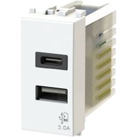 4Box 3.0A USB-Steckdose für Bticino Matix Serie weiß 4B.AM.USB.30 von 4 BOX