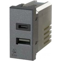 4box usb steckdose mit stecker typ c und typ a 3.0a fÜr bticino axolute anthrazit 4b.hs.usb.30 von 4 BOX