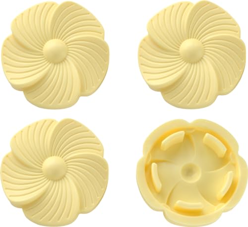 4 GARDINEdecor Extra-Details/Endstücke/ „Blumen“ für 4Gardinebasic Gardinendraht Befestigung Set/Gelb von 4 Gardine