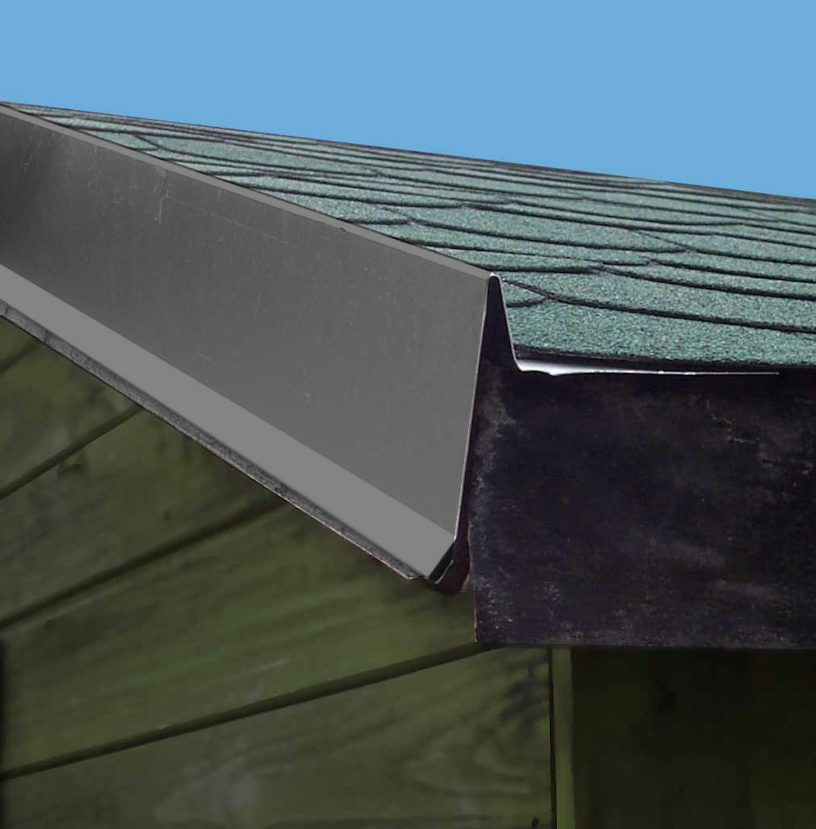 Aluminium Giebel/Ortgang-Abdeckung mit Wasserfalz für Satteldach-Gartenhäuser anthrazit (1 Stück) von 4 Home and Garden