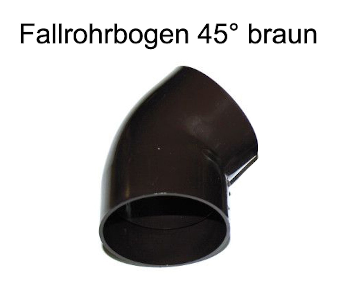 Fallrohrbogen 45° DN 60 braun (1 Stück) von 4 Home and Garden