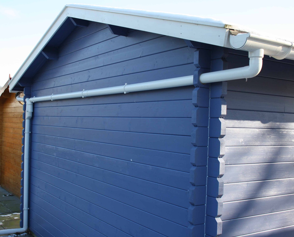 Kunststoff Dachrinnen Ergänzungsset für einseitige Entwässerung (Max. Abstand der Dachseiten: 400cm)-weiß von 4 Home and Garden