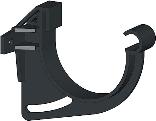 4Home&Garden | Einzelteile Dachrinnensystem 60 mm Typ250 Fallrohr DN 60 | Halbrundrinne Kunststoff PVC Anthrazit | Verbinder Stutzen Rinnenhalter (Rinnen Halter) von 4 Home & Garden
