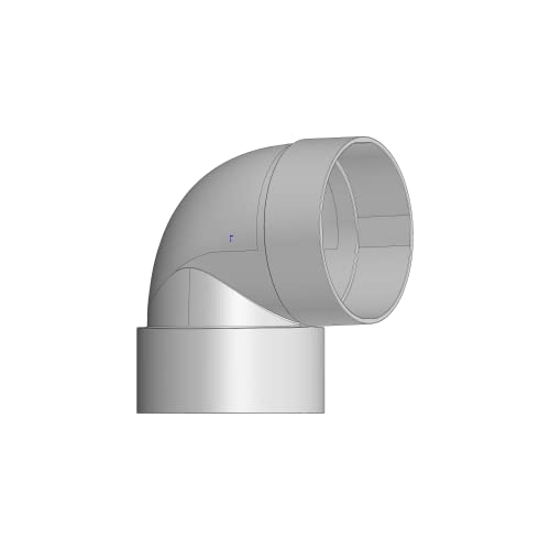 4Home&Garden | Einzelteile Dachrinnensystem RG 100 Typ 300 Fallrohr DN 60 | Kunststoff PVC Weiss | Verbinder Stutzen Rinnenhalter (Rohrbogen 88°) von 4 Home & Garden