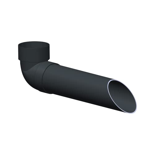 4 Home & Garden | Einzelteile Dachrinnensystem RG 70 Typ 200 Fallrohr DN 60 | Kunststoff PVC Anthrazit | Verbinder Stutzen Rinnenhalter (Regenwasserspeier) von 4 Home & Garden