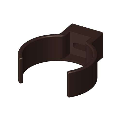 4Home&Garden | Einzelteile Dachrinnensystem RG 70 Typ 200 Fallrohr DN 60 | Kunststoff PVC Braun | Verbinder Stutzen Rinnenhalter (Fallrohrschelle) von 4 Home & Garden