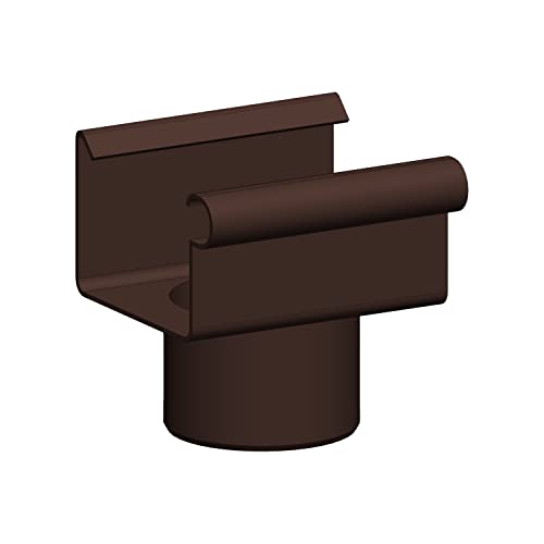 4Home&Garden | Einzelteile Dachrinnensystem RG 70 Typ 200 Fallrohr DN 60 | Kunststoff PVC Braun | Verbinder Stutzen Rinnenhalter (Rinnenstutzen) von 4 Home & Garden