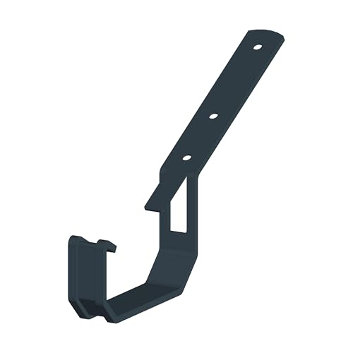 4Home&Garden | Einzelteile Dachrinnensystem RG 95 Typ 275 Fallrohr DN 60 | Kunststoff PVC Anthrazit | Verbinder Stutzen Rinnenhalter (Rinnenhalter Alu) von 4 Home & Garden