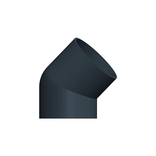 4Home&Garden | Einzelteile Dachrinnensystem RG 95 Typ 275 Fallrohr DN 60 | Kunststoff PVC Anthrazit | Verbinder Stutzen Rinnenhalter (Rohrbogen 45°) von 4 Home & Garden