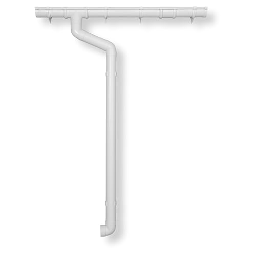Dachrinne Halbrund 65 mm | Komplettset mit Fallrohr bis 750cm | Typ 250 Fallrohr DN 60 | Kunststoff PVC Weiss | 4Home&Garden (Dachlänge: 1-Seite bis 600cm) von 4 Home & Garden