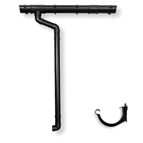 4 Home & Garden Dachrinnen Set RG 100 NW100/125 Anthrazit | Komplettsets mit Fallrohr bis 10m Dachlänge | Typ 300 Fallrohr DN 60 | Kunststoff PVC(Dachlänge 1-Seite bis 1000cm) von 4 Home & Garden