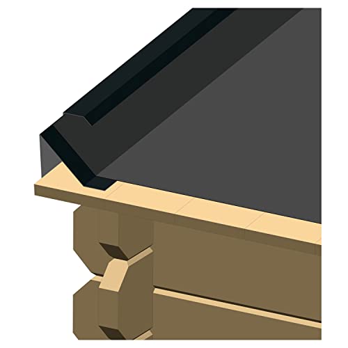 Flachdachblende für EPDM Dacheindeckung 2-Teilig | Winkelprofil Dachblech für Flachdach Carport Gartenhaus | Alu Anthrazit 200cm von 4 Home & Garden