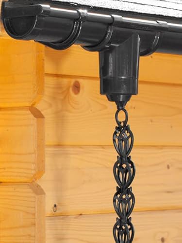 Regen-Ablaufkette DN 60, 250 cm lang, aus Kunststoff anthrazit von 4 Home & Garden