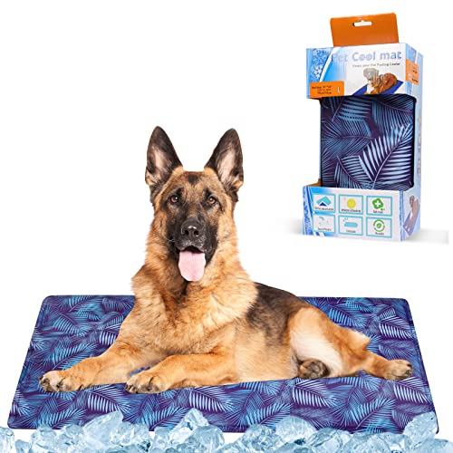 Kühlmatte für Hunde Katzen Haustiere Kältematte Cooling Mat Dog Pet Eismatte Selbstkühlende Matte Gel-Kühldecke Kaltgelpad Hundedecke für den Innen- und Außenbereich Kisten Betten und Hundehütten von 4-Pejiijar