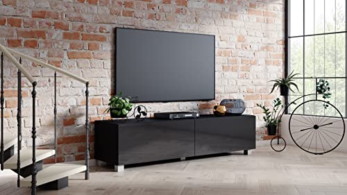 Fernsehschrank fernsehregal tv Board hängend tv Shrank tv 55 Zoll lowboard tv Tisch 2 Farben schwarz glänzend hängend/stehend wandschrank 120 cm 4housedesign® von 4 house design