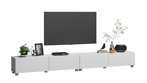 Fernsehschrank fernsehregal tv Board hängend tv Shrank tv 55 Zoll lowboard tv Tisch 2 Farben weiß mat hängend/stehend wandschrank 240 cm 4housedesign® von 4 house design