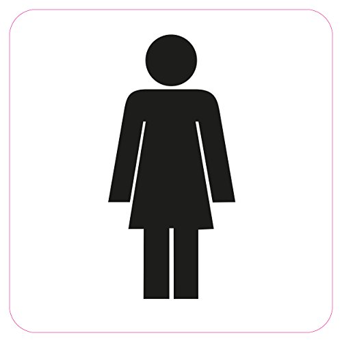 4-prints Weiblein - Frau - Toilette - WC - Hinweiszeichen - Vinylaufkleber 10 cm von 4-prints