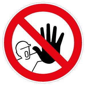 Stop - Zutritt für Unbefugte verboten! - Aufkleber Vinylfolie - 10 cm von 4-prints