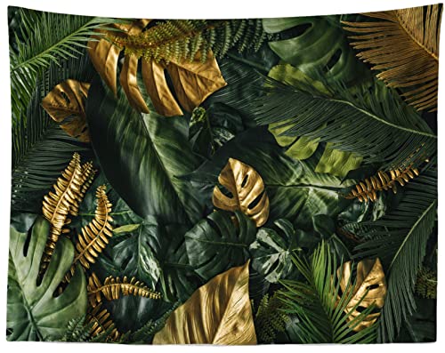 403 Tapisserie Langlebig Wandbehang Hochwertige Wandtuch Für Picknick Party Hausdeko Blätter - Tropisches Grünes Und Goldenes Palmenblatt 150x200cm 403 Tapisserie Langlebig Wandbehang Hochwertige Wandtuch Für Picknick Party Hausdeko Blätter - Tropisches Grünes Und Goldenes Palmenblatt 150x200cm von 403