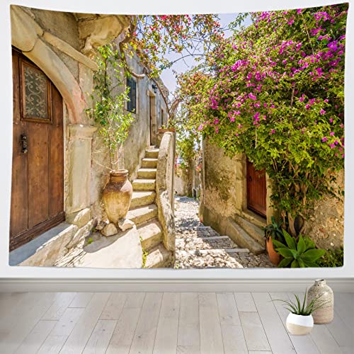 403 Tapisserie Langlebig Wandbehang Portabel Wandtuch Für Apartment Party Schlafzimmer Italien-Gasse – Vintage-Architektur-Altstadt – Sommer-Sonnenschein-Straße 150x200cm 403 Tapisserie Langlebig Wandbehang Portabel Wandtuch Für Apartment Party Schlafzimmer Italien-Gasse – Vintage-Architektur-Altstadt – Sommer-Sonnenschein-Straße 150x200cm von 403