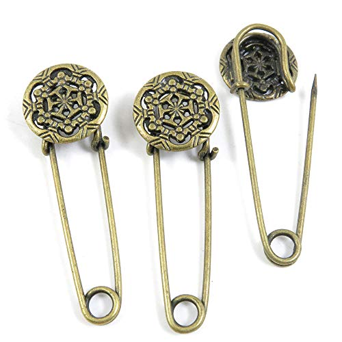 267519 Ansteckbrosche mit Schneeflocken, Antik-Bronzefarben antique bronze von 4044 Charms