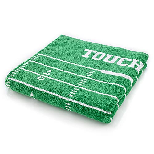 40YARDS American Football Spielfeld Handtuch, Badetuch, Strandtuch - 100% Baumwolle, Größe: 70 x 140 cm, 500 g/m2 Football Fans von 40YARDS