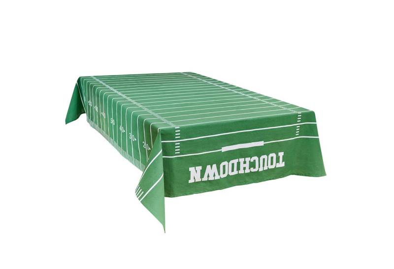 40YARDS Tischdecke American Football Tischdecke aus 100% Baumwolle im Spielfeld Design (1-tlg), Größe: 200 x 140 cm, Flächengewicht: 200g/m² von 40YARDS