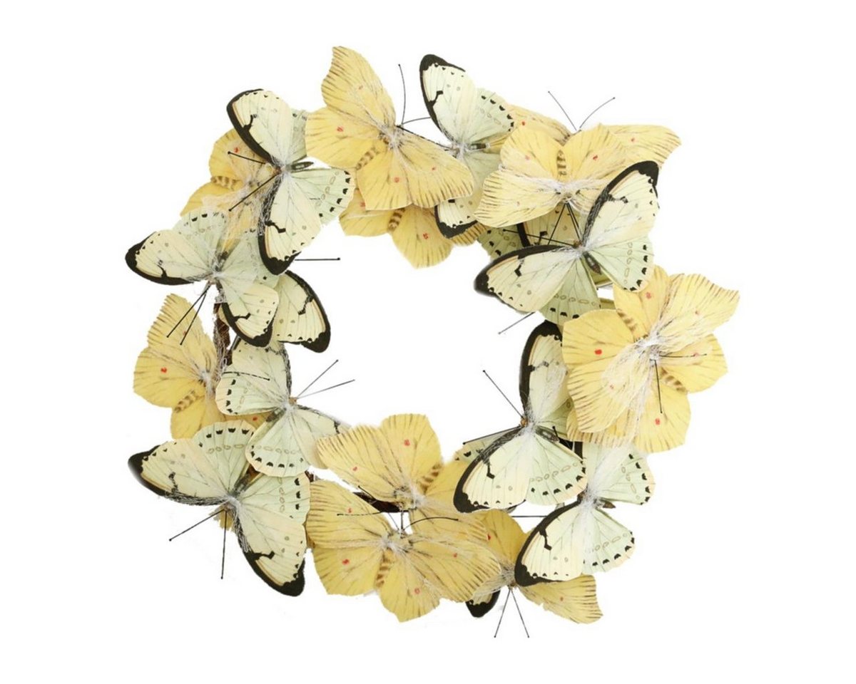 440s Dekokranz 440s Kranz mit hell-gelben Schmetterlingen D ca. 30 cm von 440s