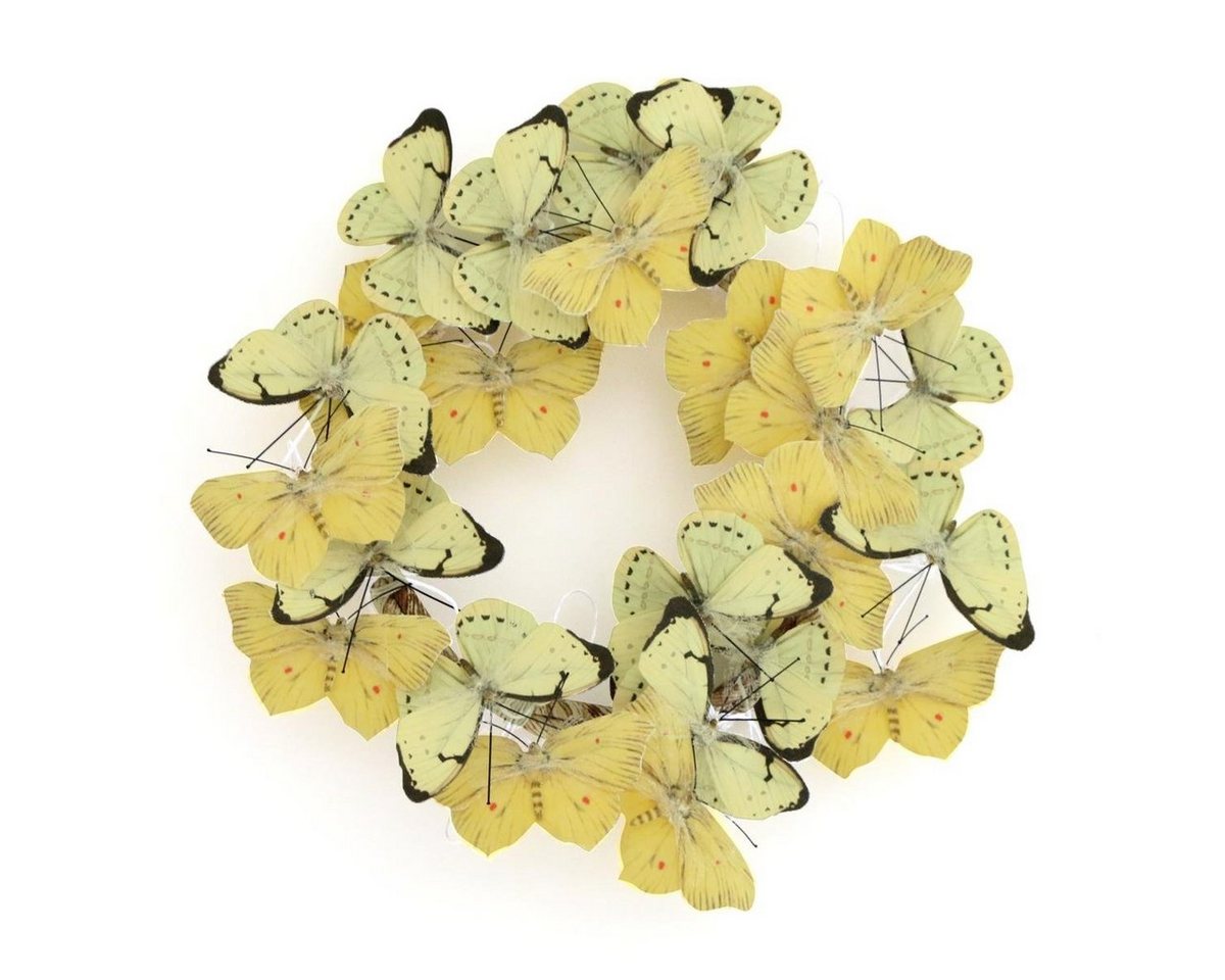 440s Dekokranz 440s Schmetterlinge im Kranz hell-gelb, D ca. 23 cm von 440s